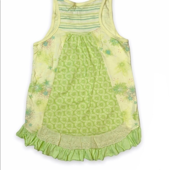 𝅺NAARTJIE Sea Splash Mermaid Hi-Low Tank Top Stripe Capri Leggings Set Girl 10 - Picture 3 of 3